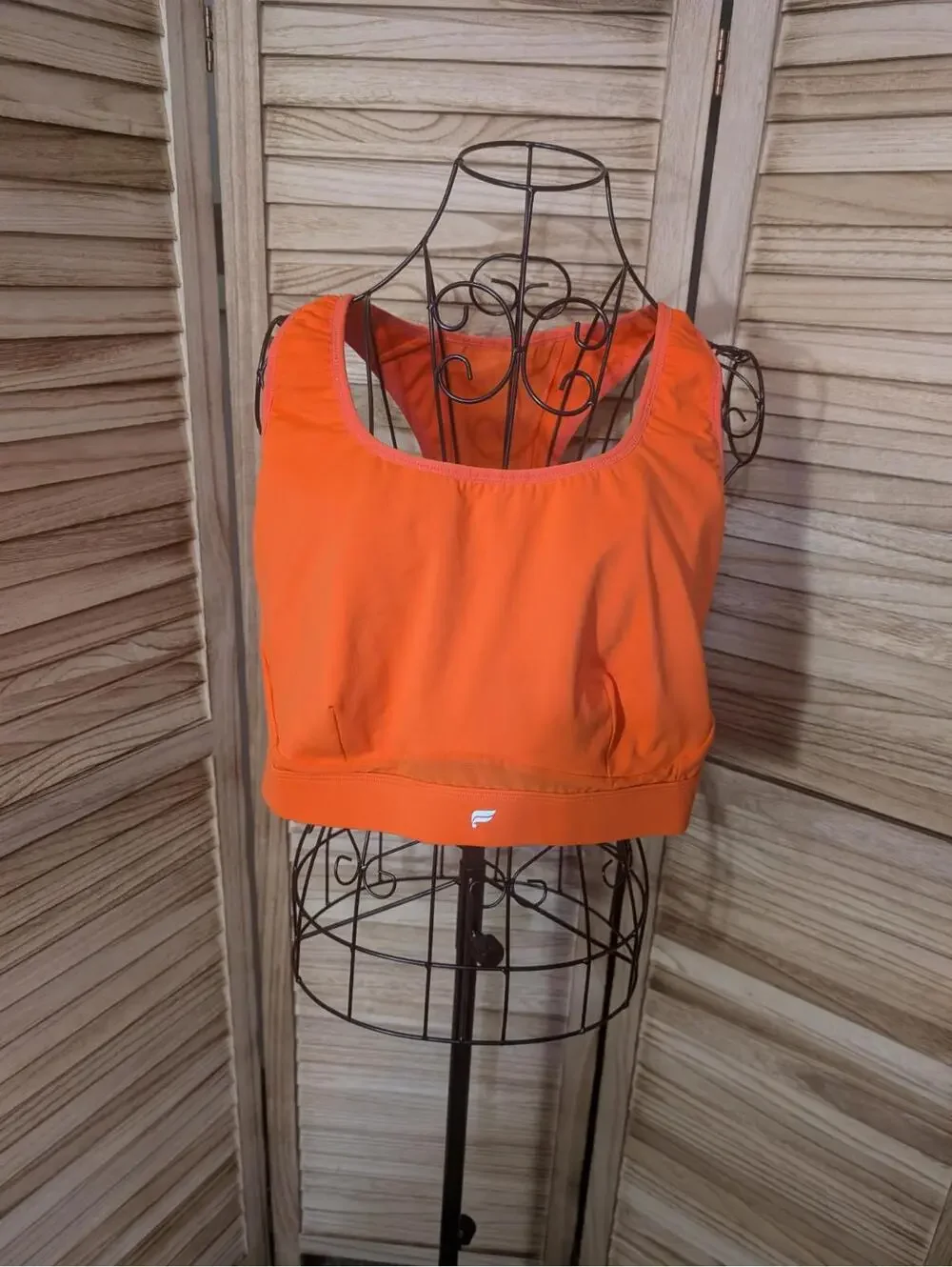 Fabletics Camryn Orange Sports Bra Women's Size Medium‎